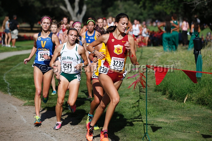2014StanfordCollWomen-091.JPG - College race at the 2014 Stanford Cross Country Invitational, September 27, Stanford Golf Course, Stanford, California.
